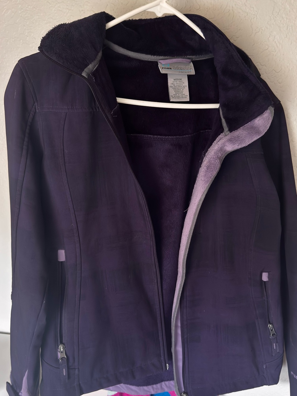 Free Country Purple Fleece-Lined Utility Jacket